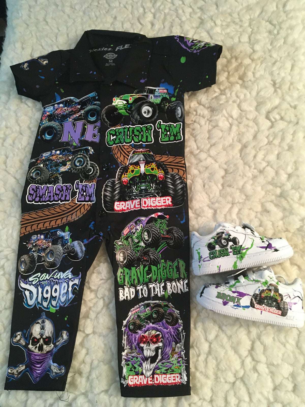 Grave Digger Monster Truck Coverall