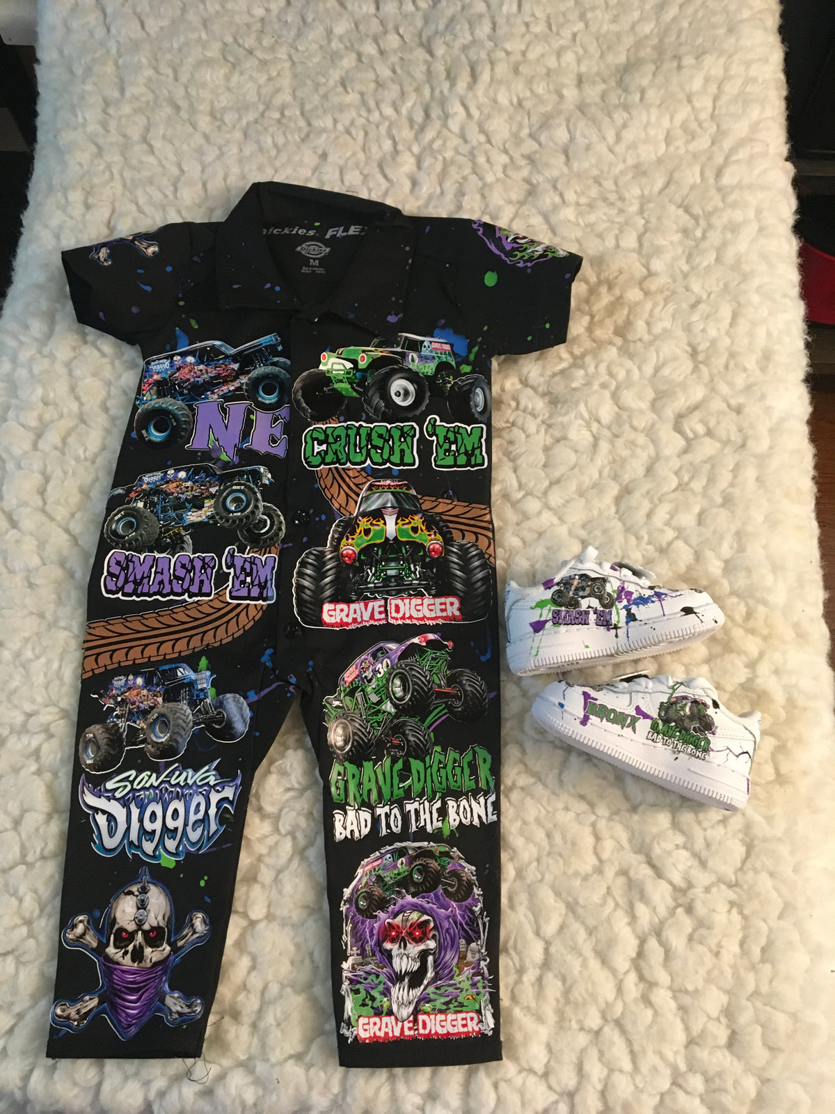 Grave Digger Monster Truck Coverall